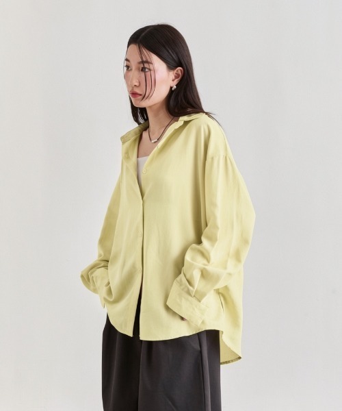 NUJOH(ヌゾ)の「Loose Basic Shirt / ルーズベーシックシャツ(シャツ/ブラウス・レディース・イエロー/ミント/ライトブルー/アイボリー/ピンク・FREE)」の11枚目の写真