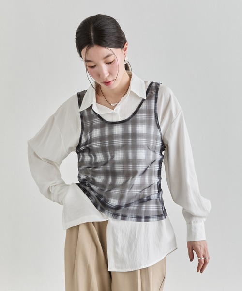 NUJOH(ヌゾ)の「Loose Basic Shirt / ルーズベーシックシャツ(シャツ/ブラウス・レディース・イエロー/ミント/ライトブルー/アイボリー/ピンク・FREE)」の17枚目の写真