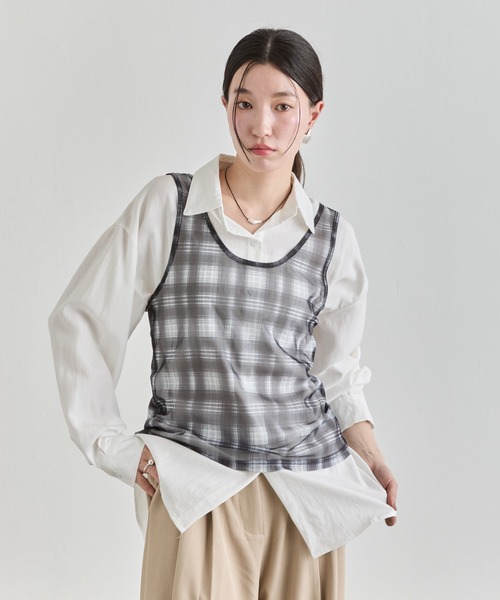 NUJOH(ヌゾ)の「Loose Basic Shirt / ルーズベーシックシャツ(シャツ/ブラウス・レディース・イエロー/ミント/ライトブルー/アイボリー/ピンク・FREE)」の14枚目の写真