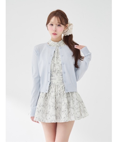 Darich UVカットシグネチャーニットカーディガン サックス Darich（ダーリッチ）の「UVカットシグネチャーニットカーディガン