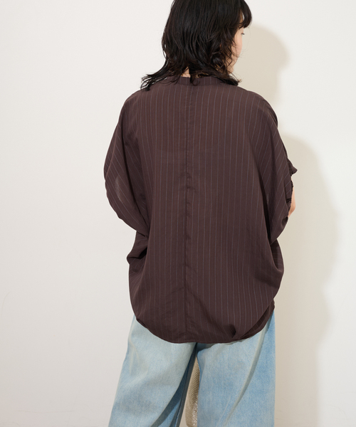 JOURNAL STANDARD relume(ジャーナルスタンダード レリューム)の「《追加 / 新色》N/Rダブルストライプブラウス(シャツ/ブラウス・レディース・ホワイト/ブラウン/ネイビー・FREE)」の17枚目の写真