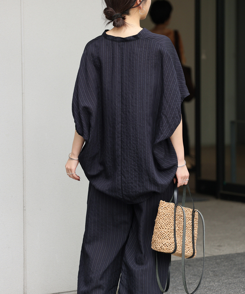 JOURNAL STANDARD relume(ジャーナルスタンダード レリューム)の「《追加 / 新色》N/Rダブルストライプブラウス(シャツ/ブラウス・レディース・ホワイト/ブラウン/ネイビー・FREE)」の22枚目の写真