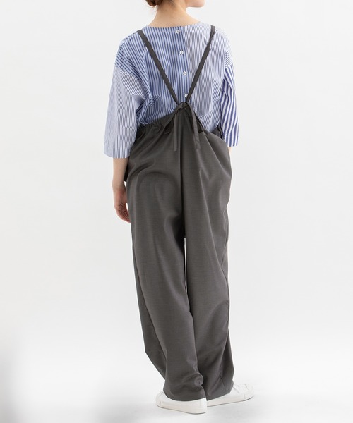 nop de nod（ノップドゥノッド）の「サージサロペットパンツ（サロペット/オーバーオール・レディース・ブラック/ダークグレー・3）」の5枚目の写真