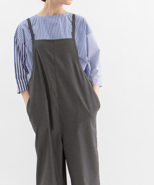 nop de nod（ノップドゥノッド）の「サージサロペットパンツ（サロペット/オーバーオール・レディース・ブラック/ダークグレー・3）」の6枚目の写真