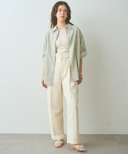 overneath(オーバーニース)の「【OVERNEATH】別注 Bra056(タンクトップ・レディース・ホワイト/ブラウン・MEDIUM)」の12枚目の写真