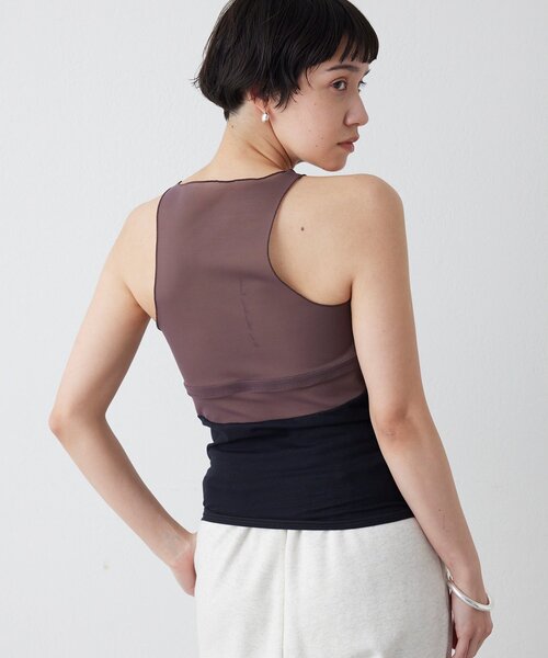 Mii:）♡♡♡ OVERNEATH】Bra056 バーガンディ　ML OVERNEATH】別注 Bra056（タンクトップ）｜overneath（オーバーニース
