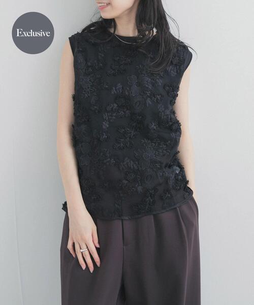 LAYAS(レイヤーズ)の「『別注』LAYAS×DOORS LACE JQD TANKTOP(タンクトップ・レディース・ホワイト/ブラック・ONE)」の2枚目の写真