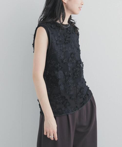 LAYAS(レイヤーズ)の「『別注』LAYAS×DOORS LACE JQD TANKTOP(タンクトップ・レディース・ホワイト/ブラック・ONE)」の14枚目の写真