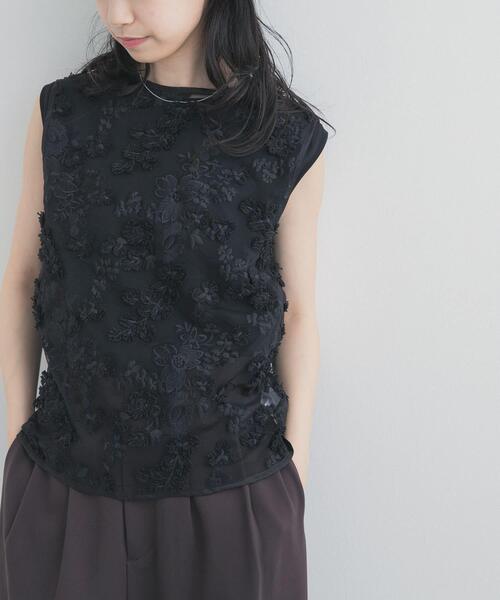 LAYAS(レイヤーズ)の「『別注』LAYAS×DOORS LACE JQD TANKTOP(タンクトップ・レディース・ホワイト/ブラック・ONE)」の13枚目の写真