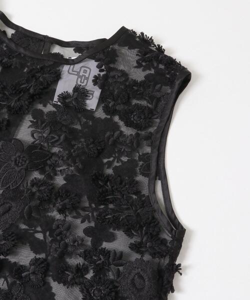 LAYAS(レイヤーズ)の「『別注』LAYAS×DOORS LACE JQD TANKTOP(タンクトップ・レディース・ホワイト/ブラック・ONE)」の9枚目の写真