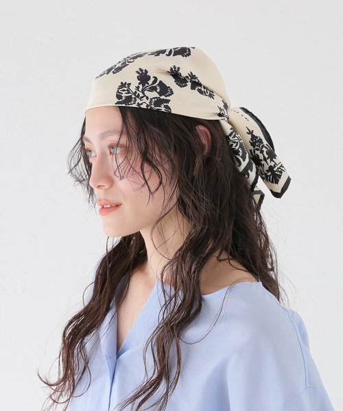 AENEIS/エネス】Lace Tapestry Silk Scarf：スカーフ（バンダナ