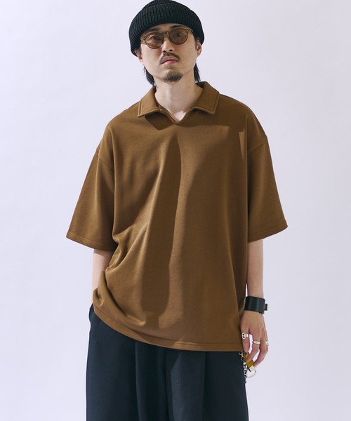 Lui's(ルイス)の「【WEB限定】オーバーサイズ スウェットスキッパー(Tシャツ/カットソー・メンズ・オフホワイト/ブラック/ブラウン・M/S)」の3枚目の写真