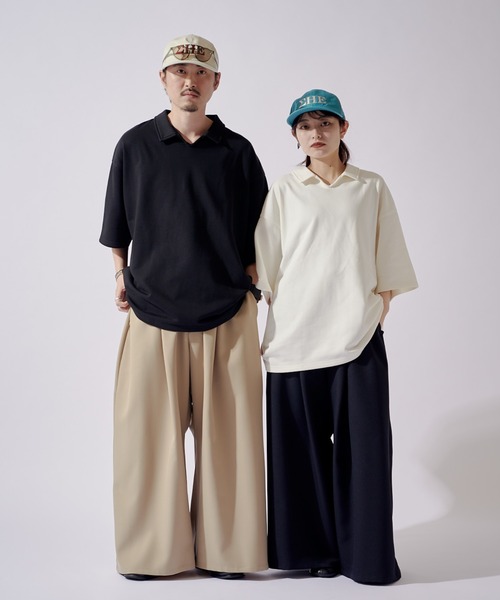 Lui's(ルイス)の「【WEB限定】オーバーサイズ スウェットスキッパー(Tシャツ/カットソー・メンズ・オフホワイト/ブラック/ブラウン・M/S)」の15枚目の写真