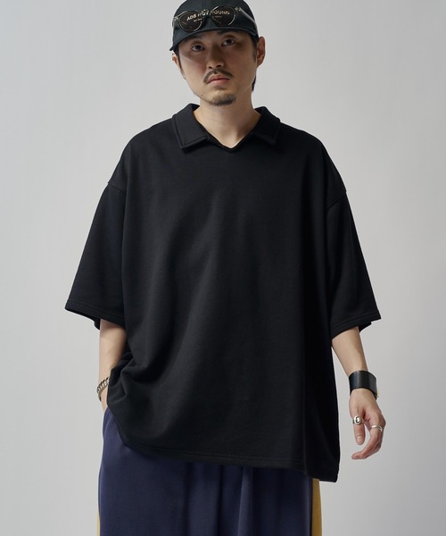 Lui's(ルイス)の「【WEB限定】オーバーサイズ スウェットスキッパー(Tシャツ/カットソー・メンズ・オフホワイト/ブラック/ブラウン・M/S)」の21枚目の写真