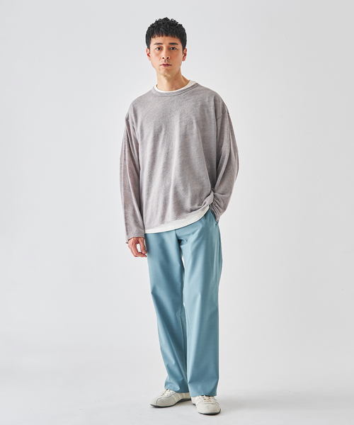 EDIFICE（エディフィス）の「レイヤード ジャージ ニット（ニット/セーター・メンズ・ブラック系その他/グレー/ベージュ・MEDIUM/LARGE）」の11枚目の写真