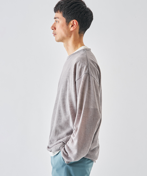 EDIFICE（エディフィス）の「レイヤード ジャージ ニット（ニット/セーター・メンズ・ブラック系その他/グレー/ベージュ・MEDIUM/LARGE）」の14枚目の写真