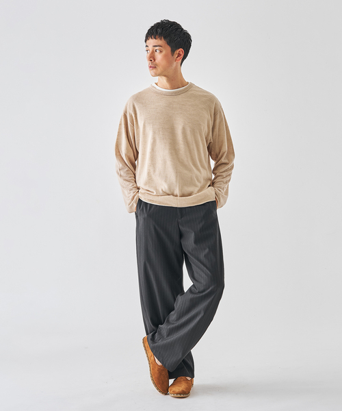 EDIFICE（エディフィス）の「レイヤード ジャージ ニット（ニット/セーター・メンズ・ブラック系その他/グレー/ベージュ・MEDIUM/LARGE）」の18枚目の写真