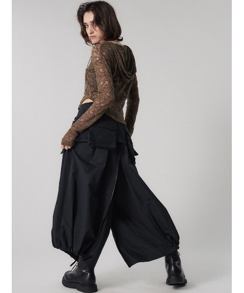 ELCHELE(エルチェレ)の「SKIRT LIKE PANTS(スカート・レディース・キナリ/ブラック・36/38)」の9枚目の写真