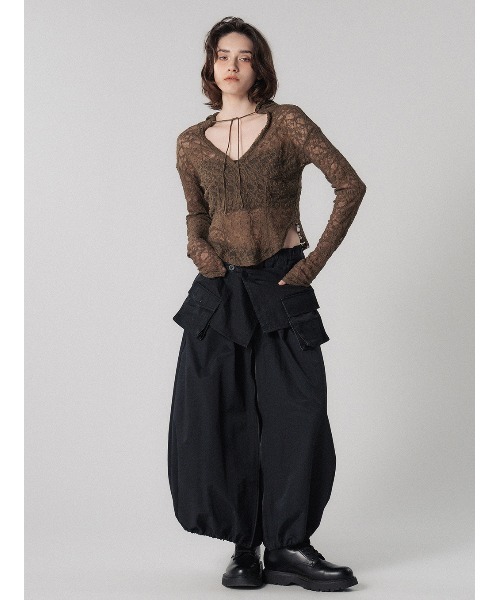 ELCHELE(エルチェレ)の「SKIRT LIKE PANTS(スカート・レディース・キナリ/ブラック・36/38)」の6枚目の写真