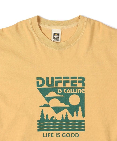 The DUFFER of ST.GEORGE(ザダファーオブセントジョージ)の「PIGMENT DYE GRAPHIC TEE:ピグメントダイ グラフィックTシャツ / 製品染め / USコットン / バイオウォッシュ / アウトドア / ヴィンテージ加工(Tシャツ/カットソー・メンズ・イエロー/パープル/ターコイズブルー/チャコールグレー・SMALL/X-LARGE/LARGE/MEDIUM)」の22枚目の写真
