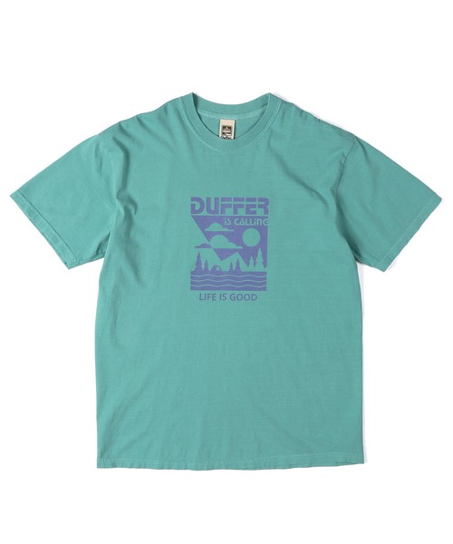 The DUFFER of ST.GEORGE(ザダファーオブセントジョージ)の「PIGMENT DYE GRAPHIC TEE:ピグメントダイ グラフィックTシャツ / 製品染め / USコットン / バイオウォッシュ / アウトドア / ヴィンテージ加工(Tシャツ/カットソー・メンズ・イエロー/パープル/ターコイズブルー/チャコールグレー・SMALL/X-LARGE/LARGE/MEDIUM)」の16枚目の写真