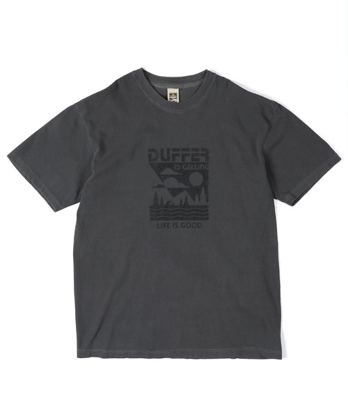 The DUFFER of ST.GEORGE(ザダファーオブセントジョージ)の「PIGMENT DYE GRAPHIC TEE:ピグメントダイ グラフィックTシャツ / 製品染め / USコットン / バイオウォッシュ / アウトドア / ヴィンテージ加工(Tシャツ/カットソー・メンズ・イエロー/パープル/ターコイズブルー/チャコールグレー・SMALL/X-LARGE/LARGE/MEDIUM)」の14枚目の写真