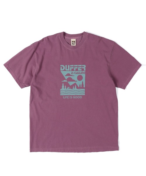 The DUFFER of ST.GEORGE(ザダファーオブセントジョージ)の「PIGMENT DYE GRAPHIC TEE:ピグメントダイ グラフィックTシャツ / 製品染め / USコットン / バイオウォッシュ / アウトドア / ヴィンテージ加工(Tシャツ/カットソー・メンズ・イエロー/パープル/ターコイズブルー/チャコールグレー・SMALL/X-LARGE/LARGE/MEDIUM)」の18枚目の写真