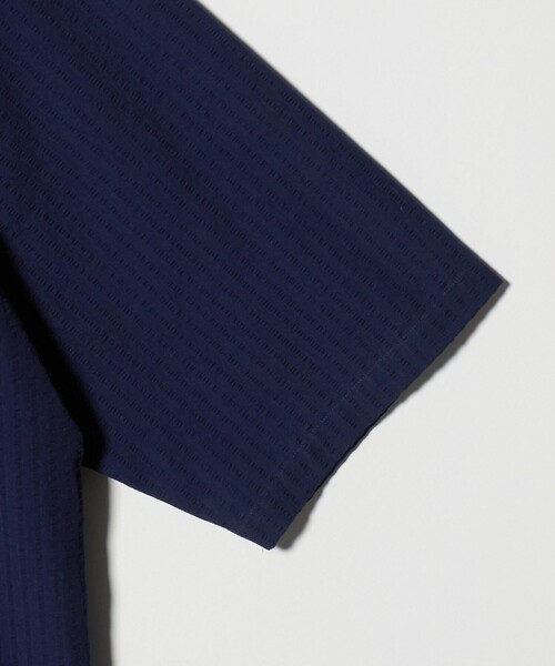 A DAY IN THE LIFE UNITED ARROWS(アデイインザライフユナイテッドアローズ)の「サッカー リラックス バンドカラー 5分袖シャツ<A DAY IN THE LIFE>(シャツ/ブラウス・メンズ・ライトピンク/ネイビー/ホワイト・M/L)」の6枚目の写真