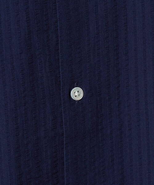 A DAY IN THE LIFE UNITED ARROWS(アデイインザライフユナイテッドアローズ)の「サッカー リラックス バンドカラー 5分袖シャツ<A DAY IN THE LIFE>(シャツ/ブラウス・メンズ・ライトピンク/ネイビー/ホワイト・M/L)」の8枚目の写真