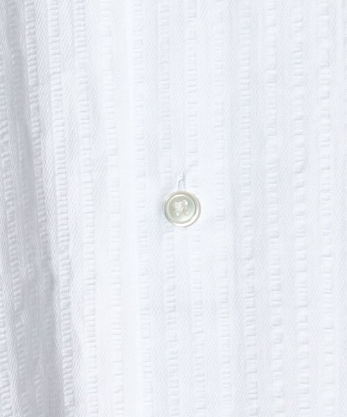 A DAY IN THE LIFE UNITED ARROWS(アデイインザライフユナイテッドアローズ)の「サッカー リラックス バンドカラー 5分袖シャツ<A DAY IN THE LIFE>(シャツ/ブラウス・メンズ・ライトピンク/ネイビー/ホワイト・M/L)」の11枚目の写真