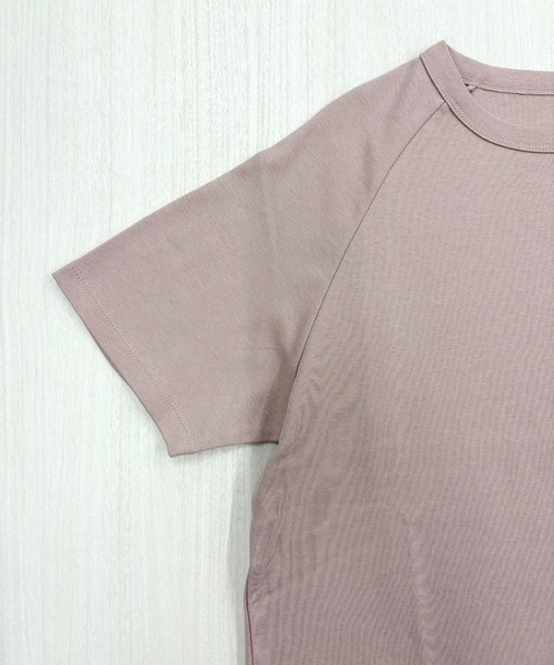 MULEXS（ミューレクス）の「【接触冷感/残りわずか】シルケットコットン100 ラグランスリーブTシャツ / 綿100% 半袖トップス（Tシャツ/カットソー・レディース・ライトブルー/ブラック/アイボリー/ライトピンク・L/M）」の18枚目の写真