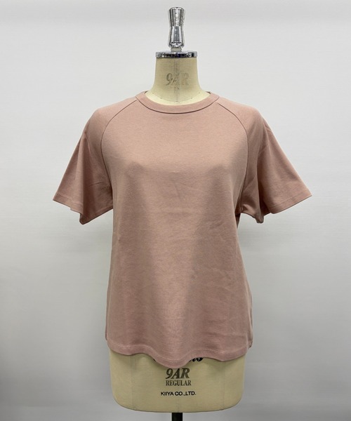 MULEXS（ミューレクス）の「【接触冷感/残りわずか】シルケットコットン100 ラグランスリーブTシャツ / 綿100% 半袖トップス（Tシャツ/カットソー・レディース・ライトブルー/ブラック/アイボリー/ライトピンク・L/M）」の22枚目の写真