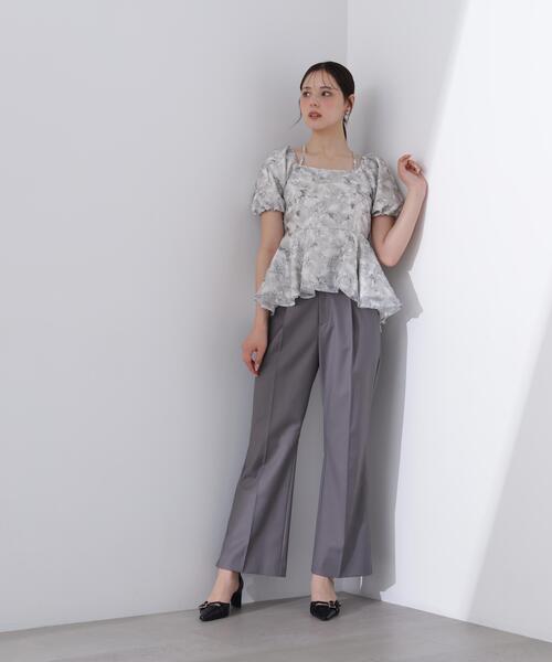 PROPORTION BODY DRESSING（プロポーションボディドレッシング）の「＜Ｌ＞バルーンスリーブペプラムセットアップ / 1216140415（セットアップ・レディース・ベージュ/グレー・MEDIUM/P/S/SMALL）」の3枚目の写真