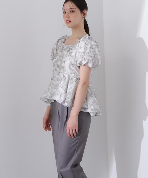 PROPORTION BODY DRESSING（プロポーションボディドレッシング）の「＜Ｌ＞バルーンスリーブペプラムセットアップ / 1216140415（セットアップ・レディース・ベージュ/グレー・MEDIUM/P/S/SMALL）」の6枚目の写真