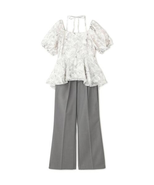 PROPORTION BODY DRESSING（プロポーションボディドレッシング）の「＜Ｌ＞バルーンスリーブペプラムセットアップ / 1216140415（セットアップ・レディース・ベージュ/グレー・MEDIUM/P/S/SMALL）」の8枚目の写真