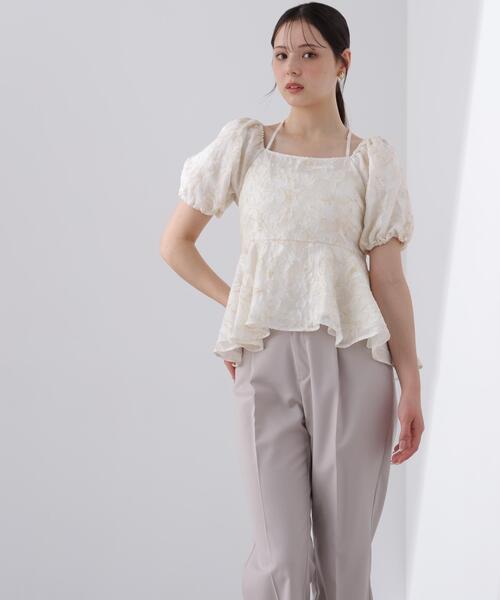 PROPORTION BODY DRESSING（プロポーションボディドレッシング）の「＜Ｌ＞バルーンスリーブペプラムセットアップ / 1216140415（セットアップ・レディース・ベージュ/グレー・MEDIUM/P/S/SMALL）」の14枚目の写真