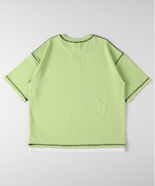 Right-on(ライトオン)の「Refurbish(リファービッシュ)フェイクレイヤードTシャツ(Tシャツ/カットソー・キッズ・グリーン/ブラック/ベージュ・120/130/140/150/160/110)」の10枚目の写真