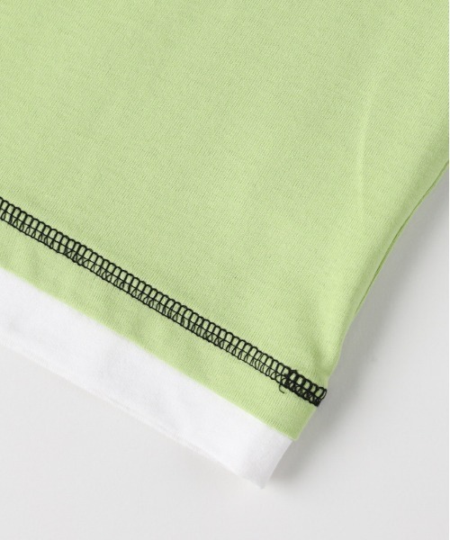 Right-on(ライトオン)の「Refurbish(リファービッシュ)フェイクレイヤードTシャツ(Tシャツ/カットソー・キッズ・グリーン/ブラック/ベージュ・120/130/140/150/160/110)」の6枚目の写真