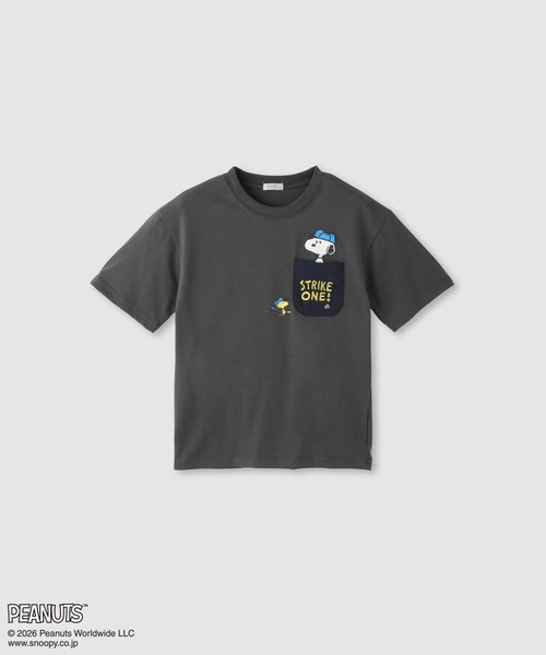 PEANUTS(ピーナッツ)の「【PEANUTS/ピーナッツ】 スヌーピー ポケット プリント Tシャツ(Tシャツ/カットソー・メンズ・チャコール・100cm/110cm/120cm/130cm/140cm/150cm/160cm)」の10枚目の写真