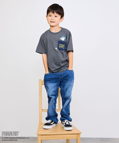 PEANUTS(ピーナッツ)の「【PEANUTS/ピーナッツ】 スヌーピー ポケット プリント Tシャツ(Tシャツ/カットソー・メンズ・チャコール・100cm/110cm/120cm/130cm/140cm/150cm/160cm)」の16枚目の写真