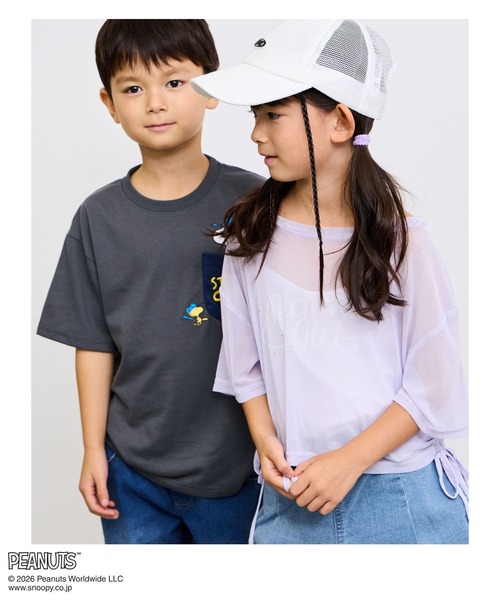 PEANUTS(ピーナッツ)の「【PEANUTS/ピーナッツ】 スヌーピー ポケット プリント Tシャツ(Tシャツ/カットソー・メンズ・チャコール・100cm/110cm/120cm/130cm/140cm/150cm/160cm)」の17枚目の写真