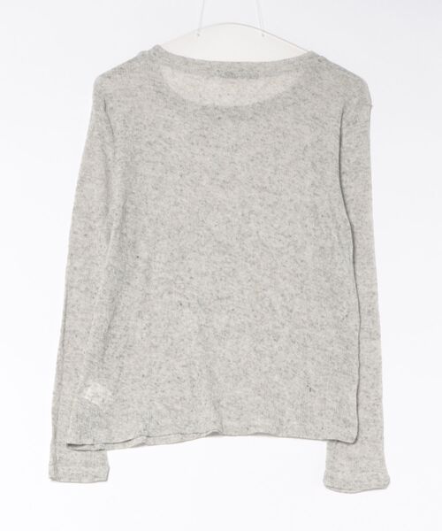 Ritzy(リッツィー)の「5色展開シンプルニュアンスシアーロングスリーブトップス(Tシャツ/カットソー・レディース・イエロー/ピンク/ホワイト/グレー/ブラック・L/M)」の10枚目の写真