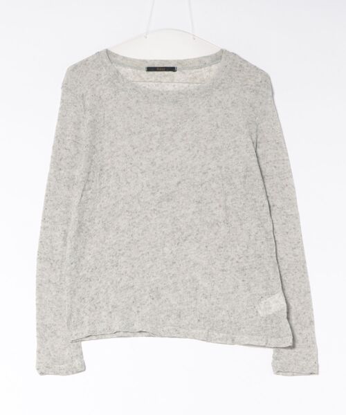 Ritzy(リッツィー)の「5色展開シンプルニュアンスシアーロングスリーブトップス(Tシャツ/カットソー・レディース・イエロー/ピンク/ホワイト/グレー/ブラック・L/M)」の6枚目の写真