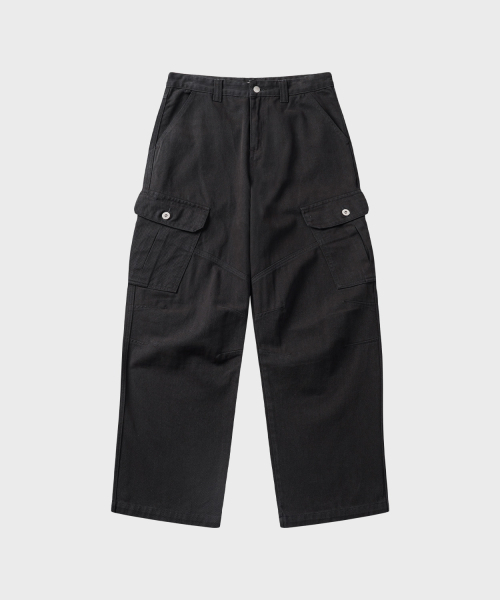 LEIRE（ルアール）の「ガーメントダイカーブカーゴパンツ[ブラック]（デニムパンツ・メンズ・その他・MEDIUM/LARGE/X-LARGE）」の5枚目の写真