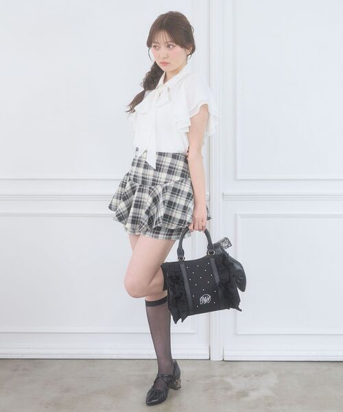 MAJESTIC LEGON(マジェスティックレゴン)の「2wayフリルスリーブブラウス(シャツ/ブラウス・レディース・ホワイト系その他2/ブルー系その他2/アイボリー/ホワイト系その他3・MEDIUM)」の6枚目の写真