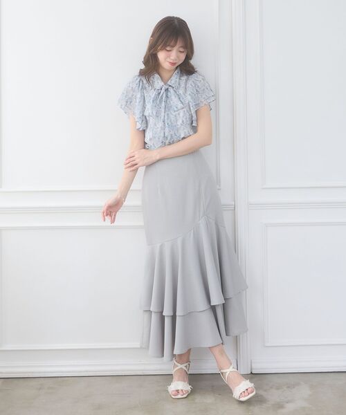 MAJESTIC LEGON(マジェスティックレゴン)の「2wayフリルスリーブブラウス(シャツ/ブラウス・レディース・ホワイト系その他2/ブルー系その他2/アイボリー/ホワイト系その他3・MEDIUM)」の20枚目の写真