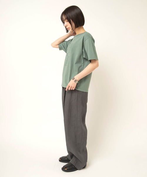 RNA-N(アールエヌエーエヌ)の「M2649 SPEAK発泡プリントT(Tシャツ/カットソー・レディース・オフホワイト/グレー/グリーン・FREE)」の20枚目の写真