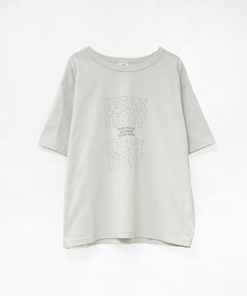 RNA-N(アールエヌエーエヌ)の「M2649 SPEAK発泡プリントT(Tシャツ/カットソー・レディース・オフホワイト/グレー/グリーン・FREE)」の22枚目の写真