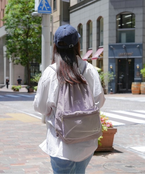 DAYLIFE(デイライフ)の「【DAYLIFE/デイライフ】 MESH POCKET NAPSAC(バックパック/リュック・レディース・ブラック/ベージュ/パープル/ピンク・FREE)」の3枚目の写真
