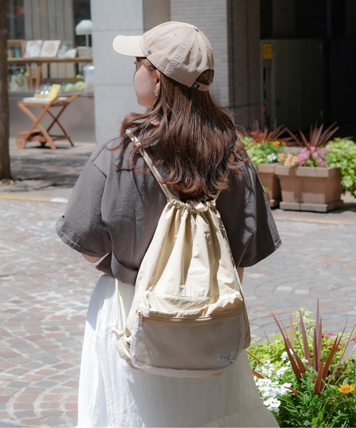 DAYLIFE(デイライフ)の「【DAYLIFE/デイライフ】 MESH POCKET NAPSAC(バックパック/リュック・レディース・ブラック/ベージュ/パープル/ピンク・FREE)」の18枚目の写真